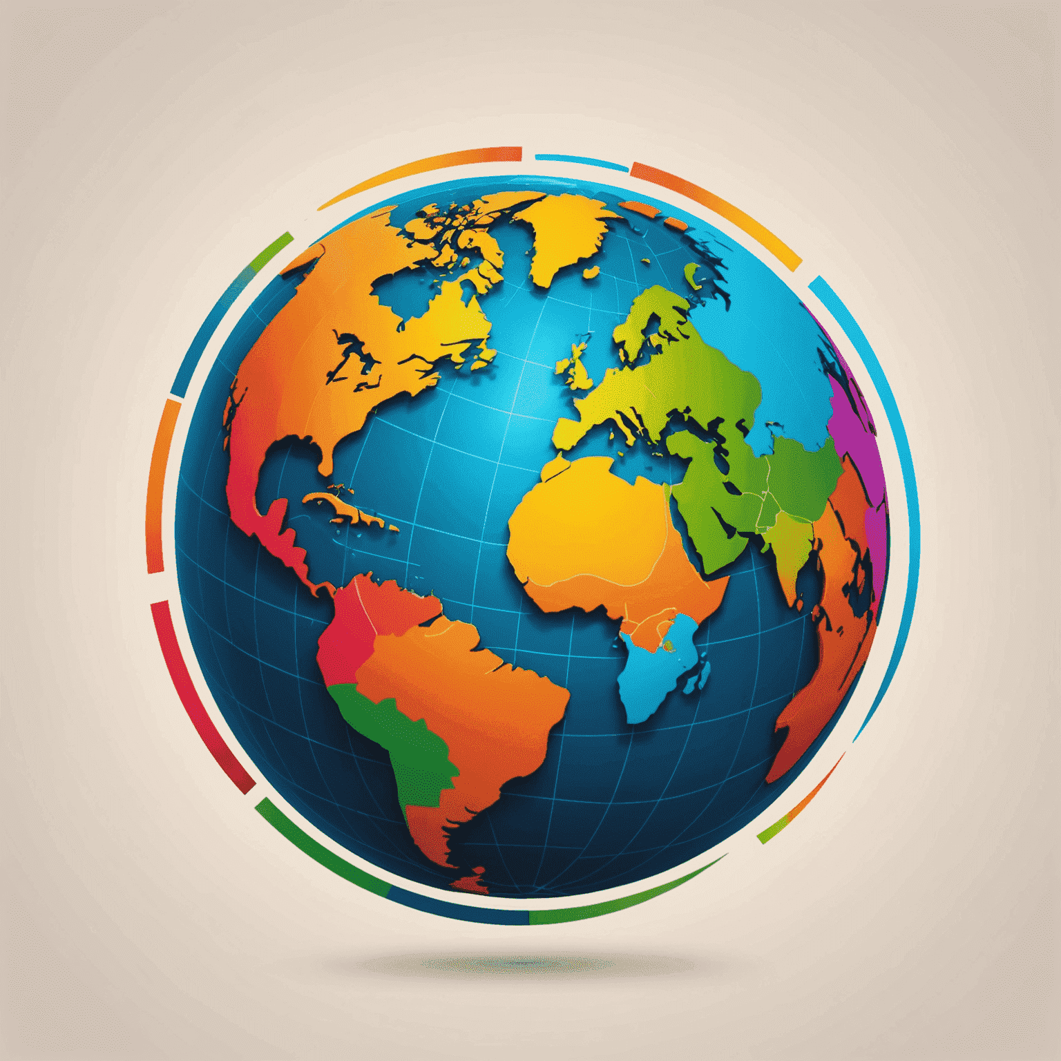 Catslaptohen Travel logo featuring a stylized globe with vibrant colors